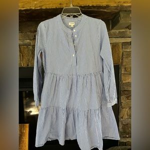 J. Crew size Small blue stripped dress